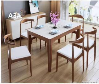 T08高级长方桌，胡桃色  1.35米带炉一桌四椅650元，现货11套。 - 周口28生活网 zk.28life.com